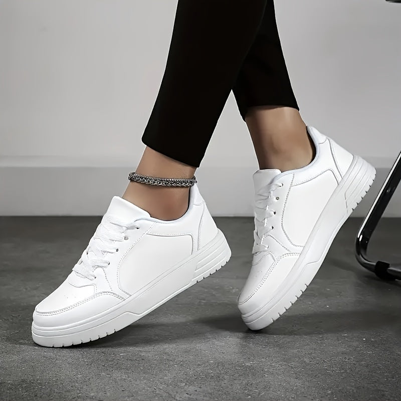 Women's Solid Casual Skate Shoes Lightweight Low Top Sport Shoes