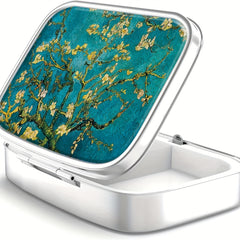 2 Compartment Pill Box Portable Case for Pocket or Purse