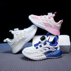 Boys' Button Low Top Sneakers Breathable Lightweight Anti Slip Shoes for Outdoor