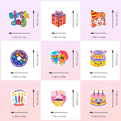 50pcs Happy Birthday Party Cartoon Graffiti Stickers Vinyl Waterproof Stickers