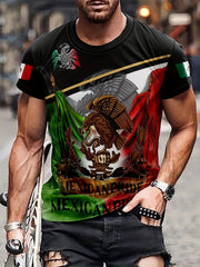 Eagle Pattern 3D Print T shirt Men's Casual Round Neck Tee Shirt
