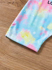Girls Butterfly Letter Sleeveless Jumpsuit Kids Summer Rompers