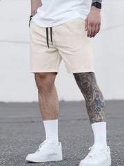 Men's Loose Fit Comfy Shorts - Stretch Elastic Waist Drawstring Athletic Shorts