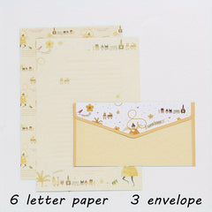 Fox Stationery Paper and Envelopes Set, 9 Pieces