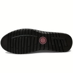 CLOHOO Customizable Leather Loafer Shoes Soft Sole Stitching Rubber Sole