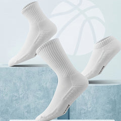 Men's Mid Crew Sport Socks - Sweat Absorbing & Breathable for Basketball
