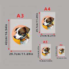 Cartoon Dog Thermal Transfer Patch for T-shirts Jeans Backpacks