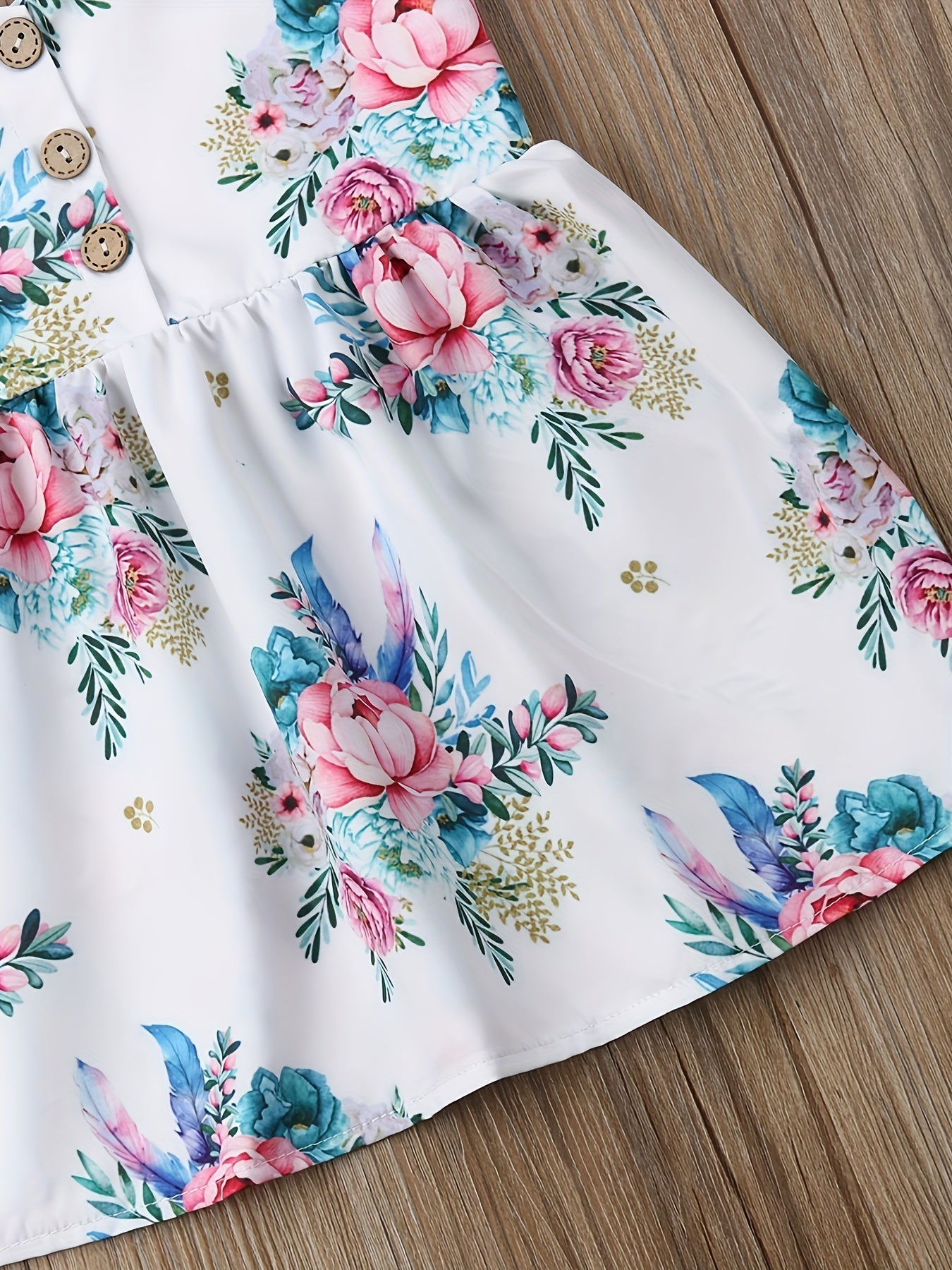 Baby Girls Floral Cami Dress Birthday Party Princess Dresses