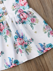 Baby Girls Floral Cami Dress Birthday Party Princess Dresses