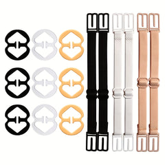 Invisible Bra Strap Clips Set Non-slip Buckles Conceal Bra Straps & Elastic