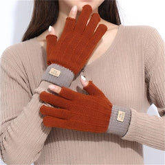 Womens Winter Touchscreen Gloves Cable Knit Warm Lined Touch Screen Texting