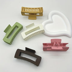 4pcs Square Hair Clips Claw Clips Daily Decorative Hair Accessories For Girls
