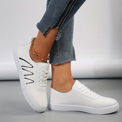 Women's Round Toe Lightweight Low Flats Non slip Comfort Casual Sports Sneakers