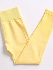 Women's Solid Sports Yoga Pants Stretch Running Fitness Gym Tight Pants