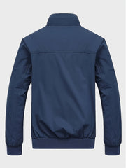 Men's Casual High Neck Zipper Jacket for Spring