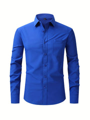 Men's Classic Button Up Shirt for Business Occasion