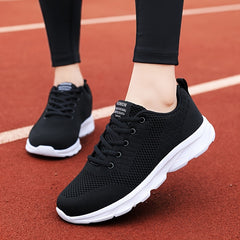 Women's Comfortable Lace Up Running Shoes Low Top Sports Sneakers