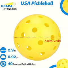 USAPA Approved Outdoor Pickleball Balls 6 Pack Yellow Pickle Balls