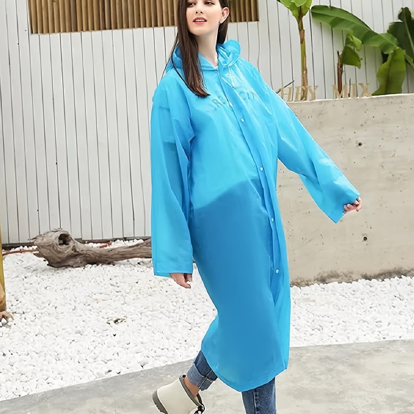 Hooded Rain Ponchos for Adults and Kids - Waterproof Coats