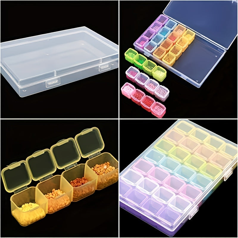 DIY Diamond Storage Box 28 56 Grids Plastic Beaded Organizer