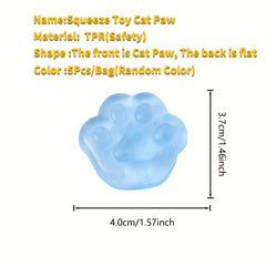 5pcs Silicone Cat Claw Relax Toy Jelly Slow Down Anxiety Relief Novelty Toys