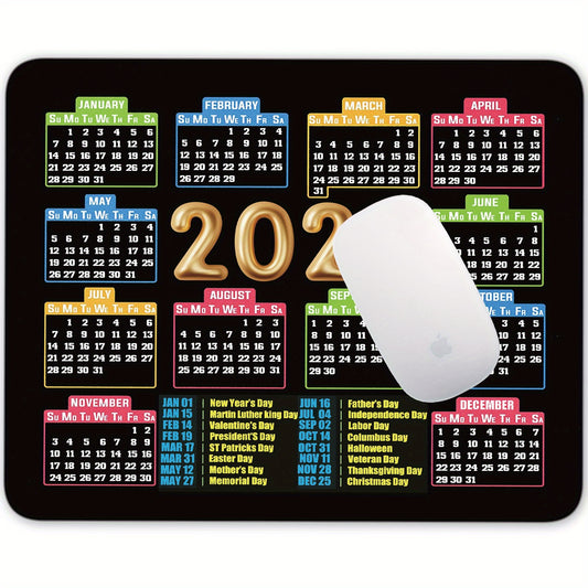 Women's Calendar Mouse Pad Non-slip Rubber Mouse Mat for Office Computers