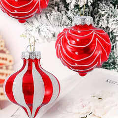 6pcs Red Christmas Tree Decorative Pendants