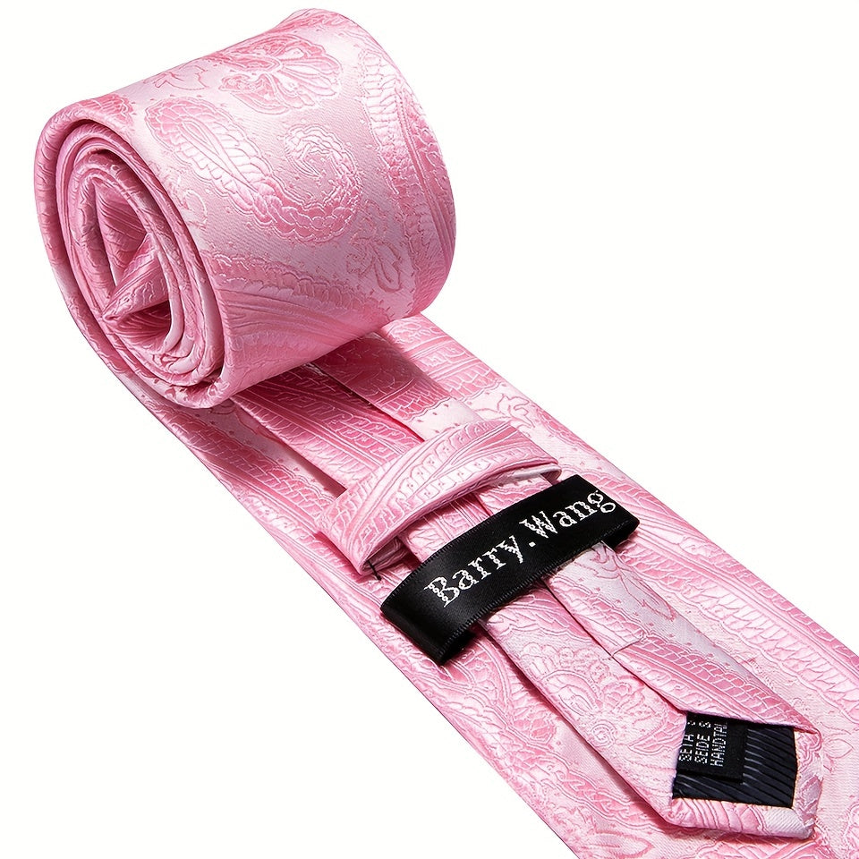 Men's Jacquard Tie & Hankerchief & Cufflinks Set
