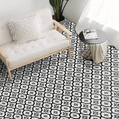 10pcs Flower Adhesive Floor Tiles 0.6mm Kitchen Bathroom PVC Waterproof Tiles