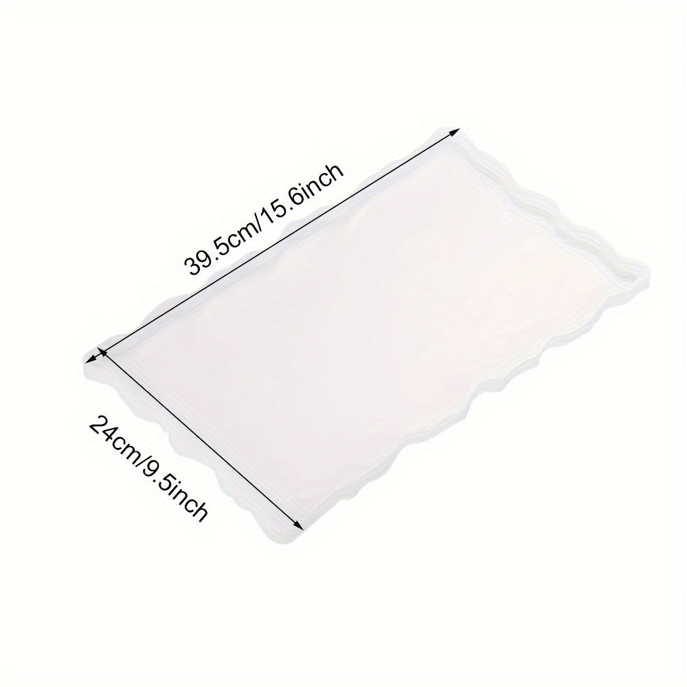 Rectangle Silicone Tray Molds for Resin Casting Golden Handle