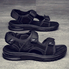 Men's Open Toe Hook And Loop Sandals Non Slip Comfortable Beach Shoes