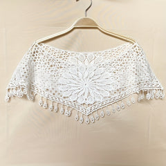 Lace Floral Hollow Shawl Women Solid Wrap Scarf