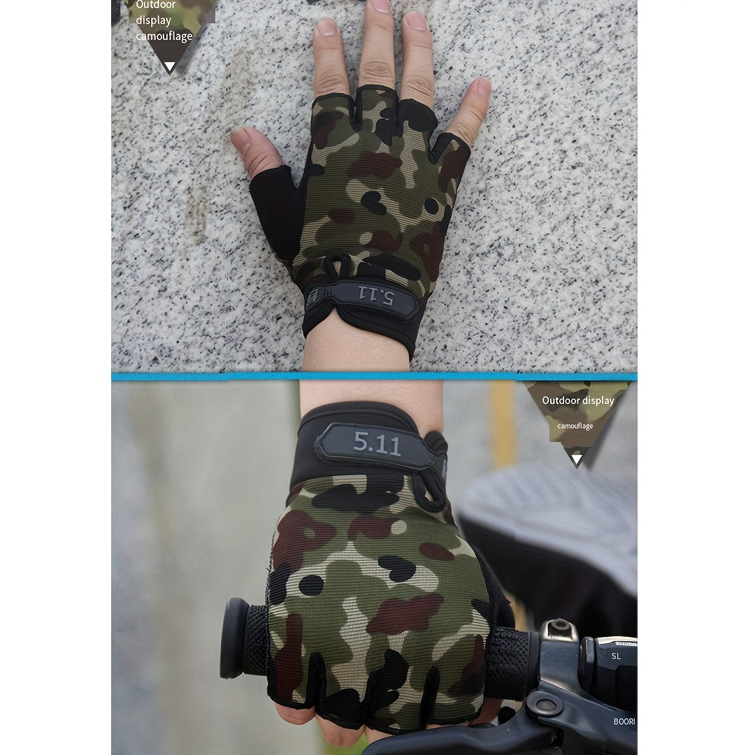 Tactical Non-slip Touch Screen Gloves Outdoor Sunscreen Half Finger Gloves