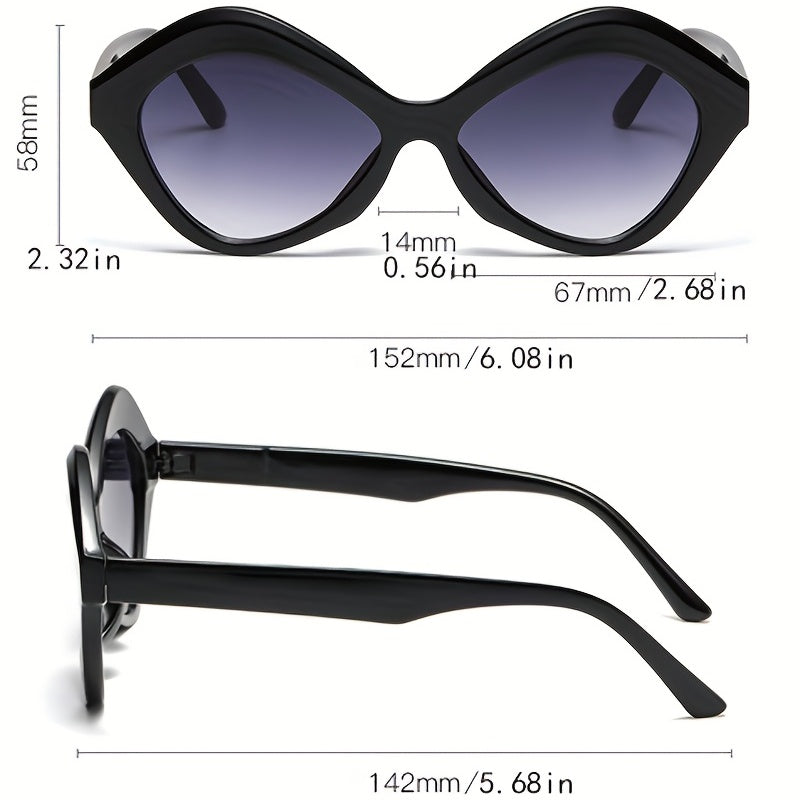 Y2K Rhombus Sunglasses Mod Gradient Anti Glare UV400