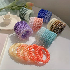 6pcs Telephone Wire Hair Ties Ponytail Holders Scrunchies Hair Accessories