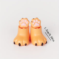 4pcs BJD Shoes 1 12 Doll Shoes 1 12 Bjd Cat Claws 1 12 BJD Doll Shoes