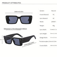 Men's Large Square Frame UV Protection Sunglasses