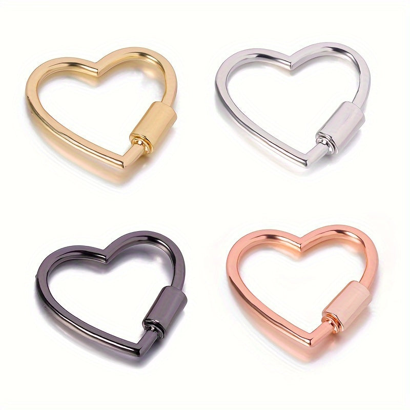 Heart Metal Buckle Keychain DIY Bag Wallet Keyring