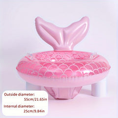 Mermaid Swimming Ring with Handle - Swimming Float with Seat