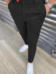 Men's Geometric Stretch Slim Casual Pants