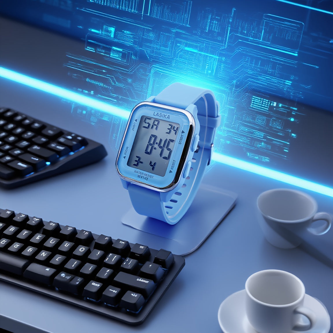 Girls' Waterproof Timer Wristwatch