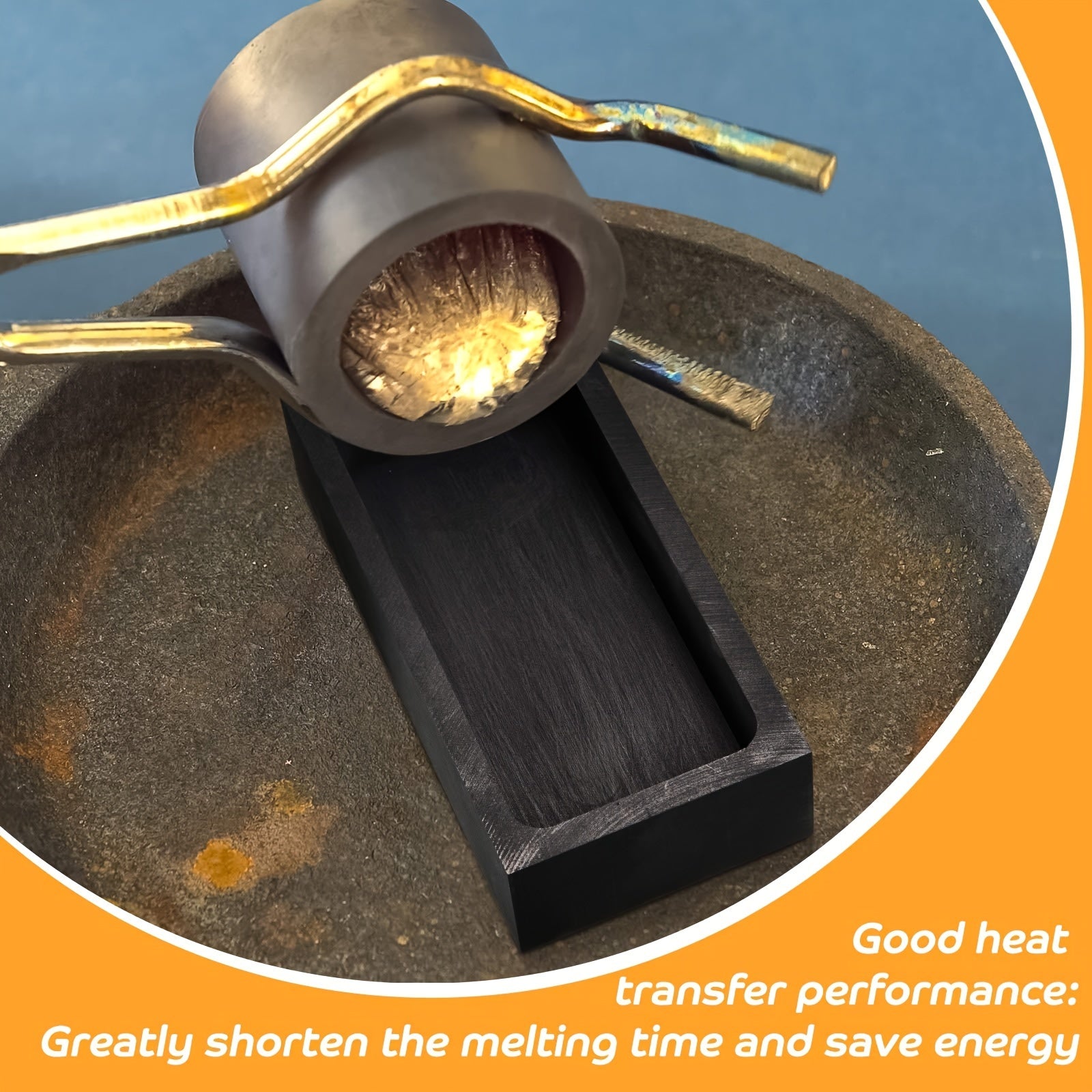 High Temp Graphite Crucible Casting Ingot Mold for Melting Refining Silver