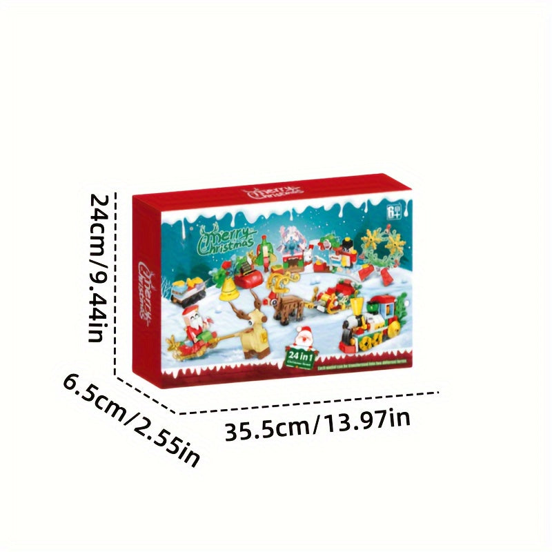 24 in 1 Christmas Advent Calendar Building Set - DIY Construction Toy Kit