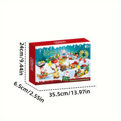24 in 1 Christmas Advent Calendar Building Set - DIY Construction Toy Kit