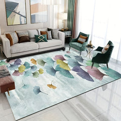 Abstract Feather Kitchen Rug Modern Nordic Geometric Pattern Indoor Mat