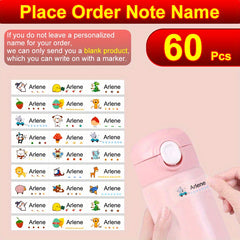 Personalized Waterproof Name Sticker Transparent Label Office School Stationery