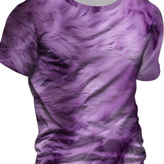 Men's Faux Fur 3D Print T Shirt Casual Short Sleeve Top