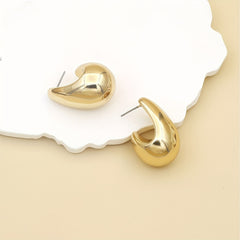 C Shaped Water Drop Women's Earrings