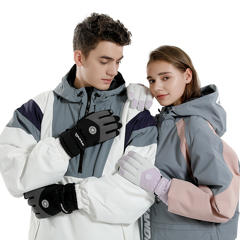 Ski Gloves Men Women Winter Cycling Non-slip Waterproof Touch Screen Warm Gloves