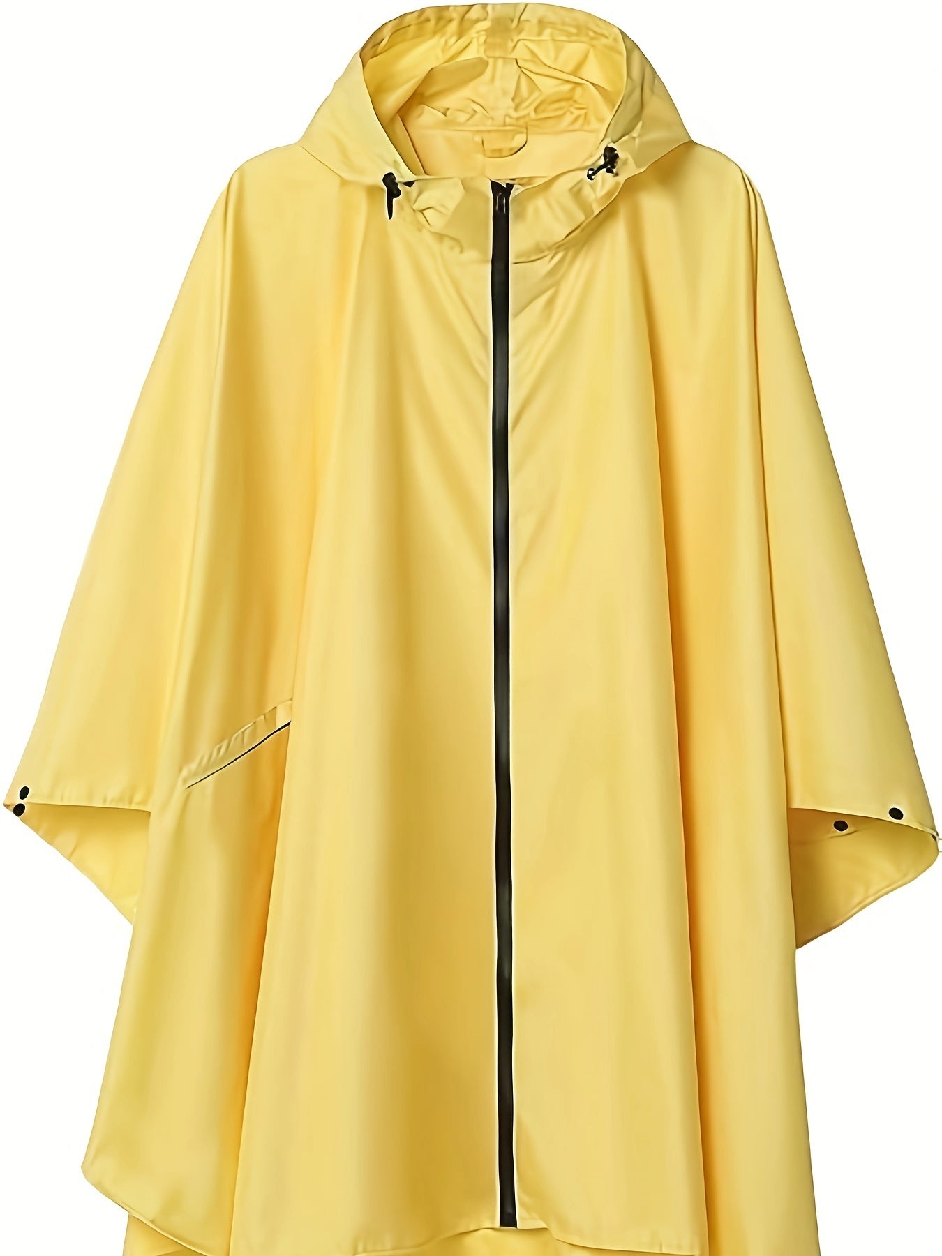 Waterproof Rain Poncho with Zipper Pocket Hood